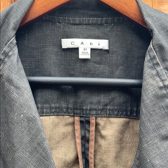 CABI waxed linen moto jacket style 901 medium - Picture 4 of 16
